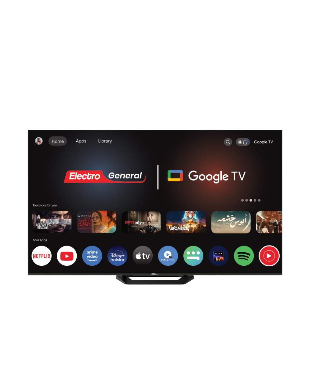 Electro General 100" Google TV TH-GTQD100 – UHD QD Mini LED, 144Hz, Dolby Vision & Atmos