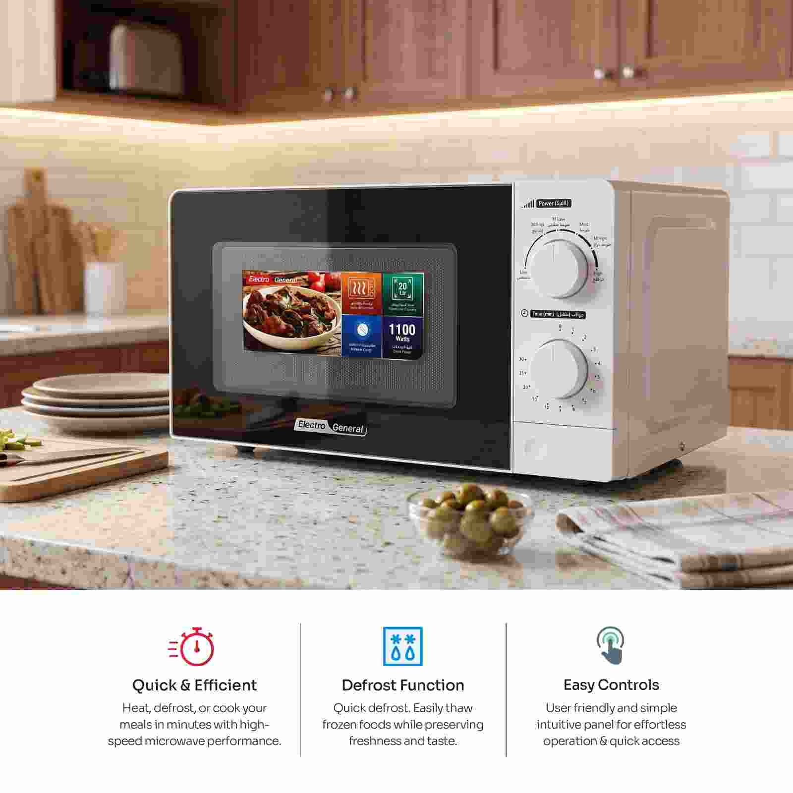 Electro General Microwave Oven UVN-M20W - Image 2